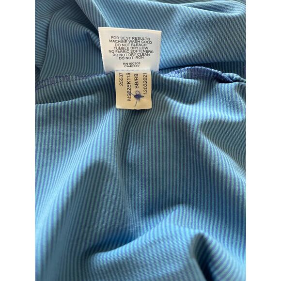 Peter Millar | Summer Comfort Blue with Purple Stripe Polo Shirt Size XXL - Picture 7 of 8